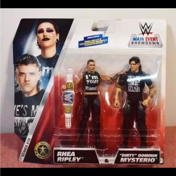 WWE Main Event Showdown Series 18 Rhea Ripley and Dominik Mysterio Action Figure - Picture 1 of 6